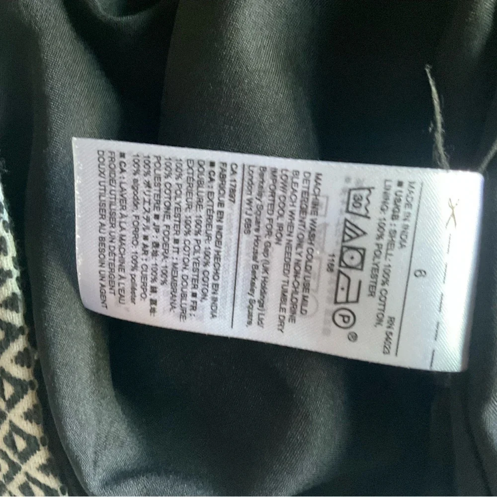 Gap Geometric Mini Skirt Black White Size 6